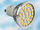 Żarówka diodowa LED GU10 5,2W, 230V, 50Hz, 27 LED SMD 5050, 120 stopni, 380 lm, odpowiednik 50W - biała ciepła, RoHS