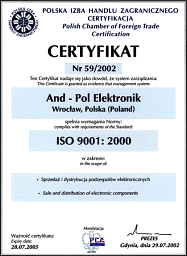 Certyfikat dla andpol elektronik